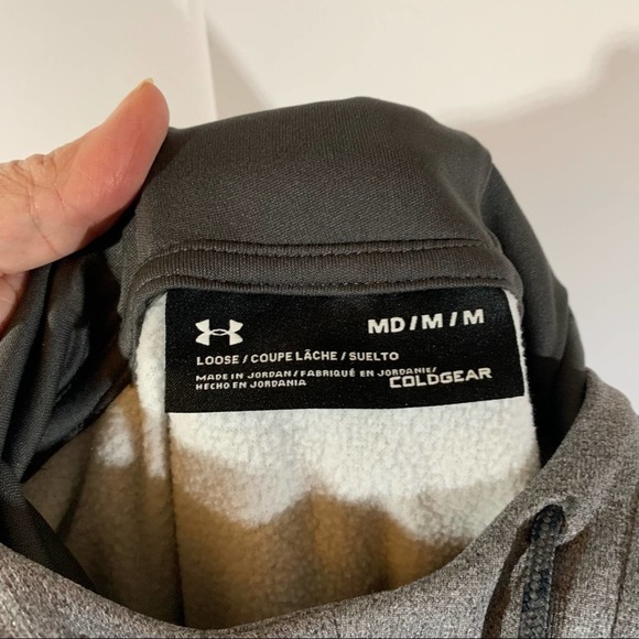 Under Armour Cold Gear Fleece Loose Fit Hoodie Sz. Medium Hooded Sweatshirt - Picture 4 of 4